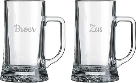 Gegraveerde bierpul 50cl Broer-Zus
