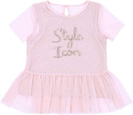 Roze mesh tuniek voor babymeisje