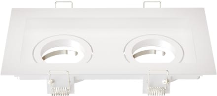 Ledvion – LED Inbouwspot Dubbel Rechthoek 185x100mm – Wit – Dimbaar – Kantelbaar – GU10 – IP20