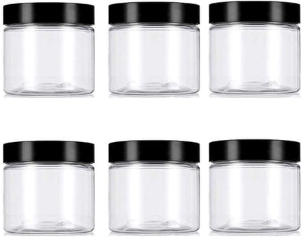 Dailygoods- Plastic Containers 8oz - 250ml PET Jars - Cosmetica/Voedsel - Opbergcontainers - DIY - Schuine Deksel - Potjes