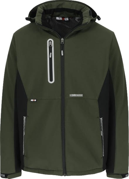 Herock Taris softshell werkjas Experts (2101) - Khaki | Zwart - S