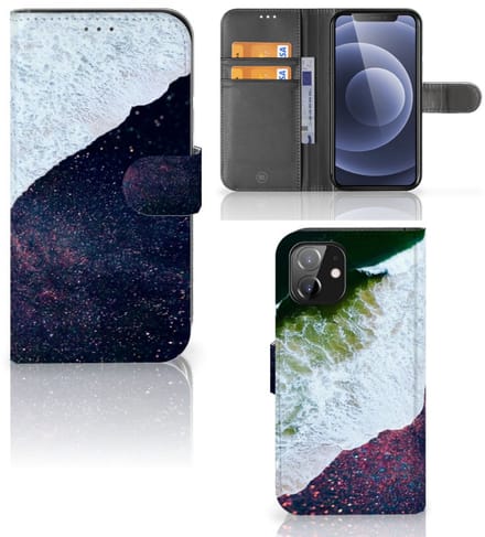 Boekhoesje voor iPhone 12 | 12 Pro (6.1) Book Case Sea in Space