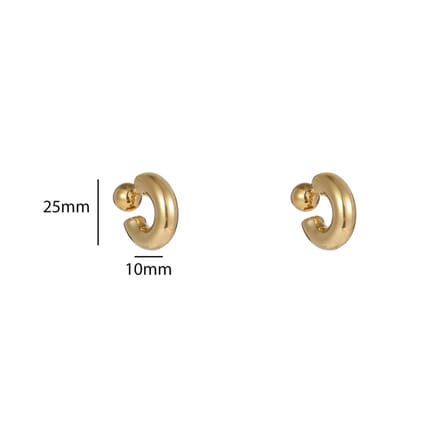 Go Dutch Label Oorknoppen Small Double Dot Hoop Goud