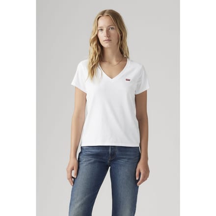 Levi's Perfect Slub V-neck Tee White Taglia: S | Maglie Sportivi Outlet | Donna | Bianco