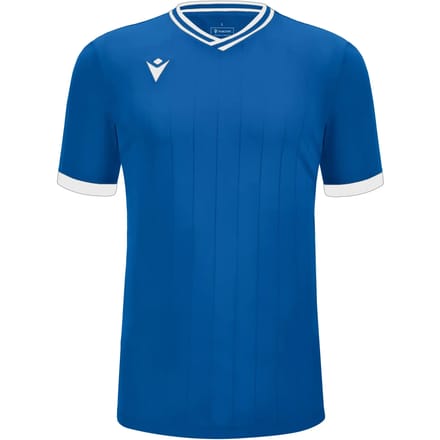 Macron Halley Shirt Korte Mouw Kinderen - Royal / Wit | Maat: 11-12 Y