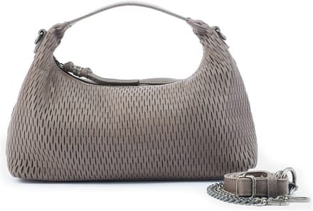 FREDsBRUDER Leren handtas schoudertas Soft Cut Handbag Muddy Khaki Brown bruine
