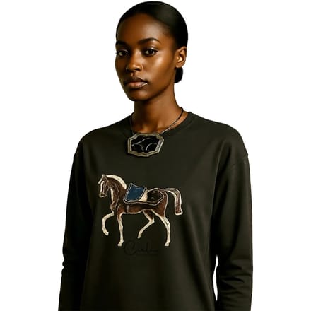 Dames-T-shirt met lange mouwen Cieli Equestrian The Iyanda Full Horse