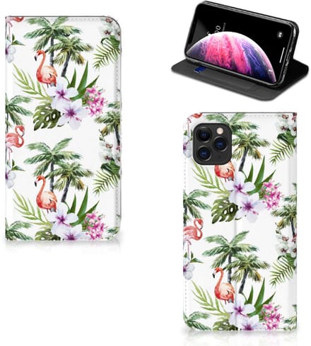 Apple iPhone 11 Pro Max Hoesje maken Flamingo Palms