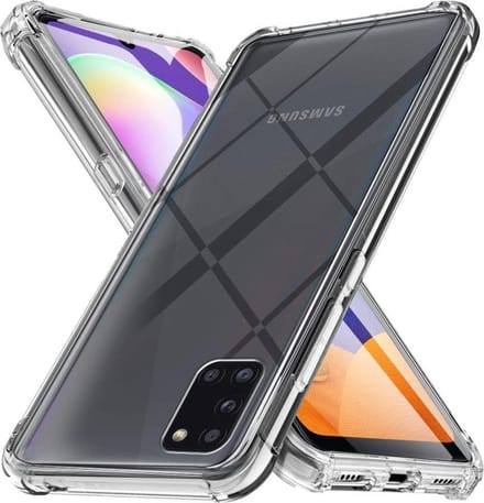 Shock proof Hoesje Geschikt voor: Samsung Galaxy A31 - Anti -Shock Silicone - Transparant