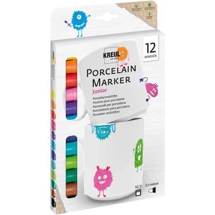 KREUL Porcelain Marker Junior, medium, set van 12