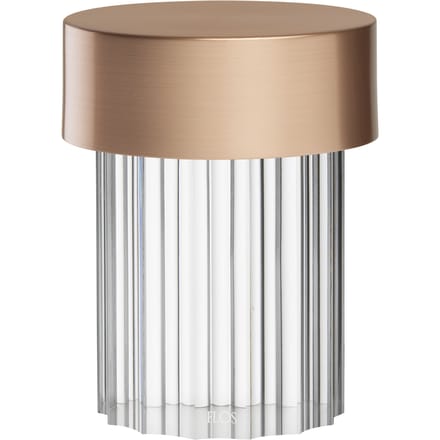 Flos Last Order draagbare lamp - satijn koper - gegolfd