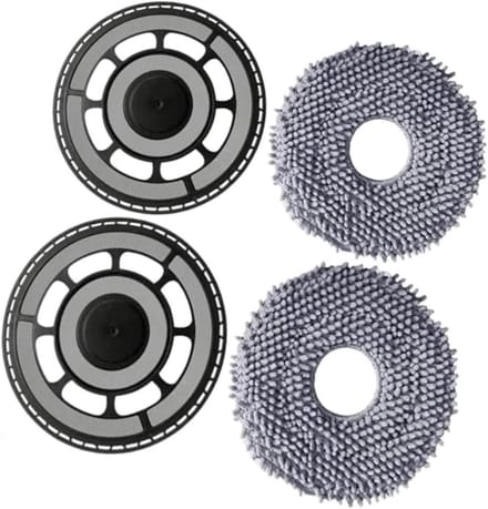 Robotstofzuiger Onderdelen - Dweil Kit - Optimale Reiniging - Directe Vervanging - 2 Beugels 2 Pads - Eén Kleur