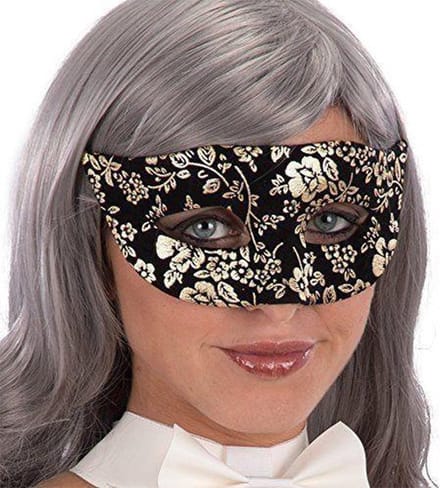 Partychimp Oogmasker - Zwart/Goud