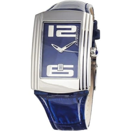 Horloge CHRONOTECH CT7017M-09. Kwarts, Kleur blauw. Man. gray