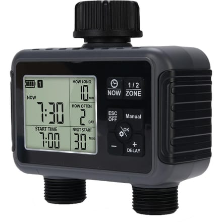 Sproeier Timer LCD Display 3 Besproeiingsmodi Multifunctioneel IPX5 Regenbestendig Programmeerbare Slang gray