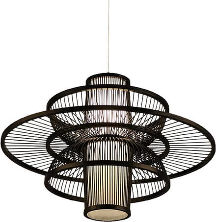 Fine Asianliving Bamboe Hanglamp Zwart Handgemaakt - Nicholas