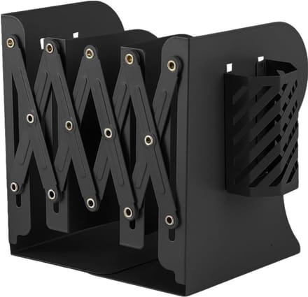 Klein bureaurek - Bureau organizer - Bureau opruimen - Telescopisch ontwerp - 15 x 10 cm - Zwart