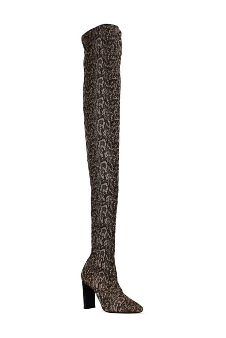 Saint Laurent Moon dijhoge laarzen Nude