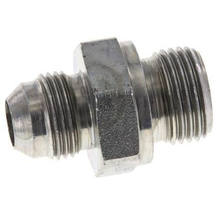 JIC  Dubbele Nippel G1/2'' X UNF 3/4''-16 Staal NBR 275bar [2 Stuks]