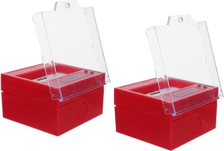 Noodalarm Knoppen - Handmatige Reset - Snelle Activering - Waterbestendig Lichtsignaal - 2 Sets - Rood