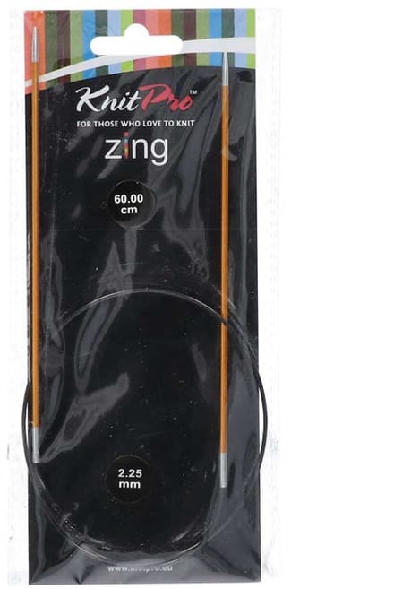 KnitPro Zing rondbreinaalden 60cm 2.00mm - 12.00 mm