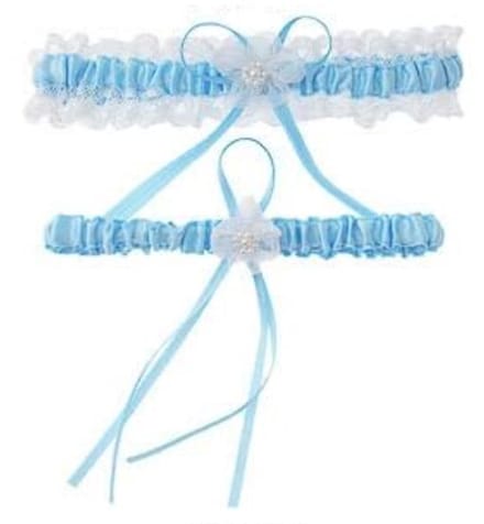 Scoby - Kousenband - Bruid Accessoire - Stretch Garter - One Size - Lichtblauw