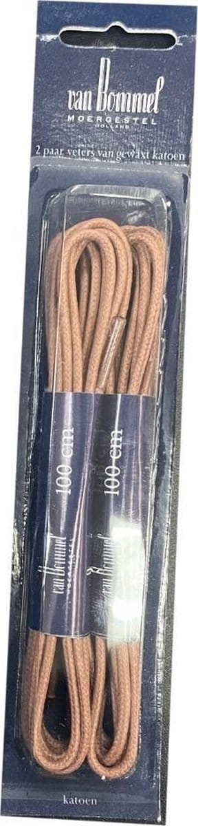Originele Van Bommel veters Cognac 100cm - Rond - 2 paar