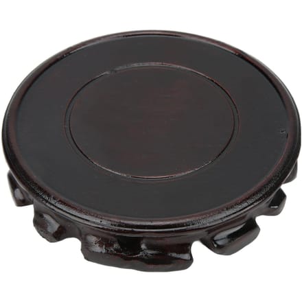 Ronde Houten Basis Multifunctioneel Retro Snijwerk Elegant Houten Display Standaard voor Huisdecoratie gray