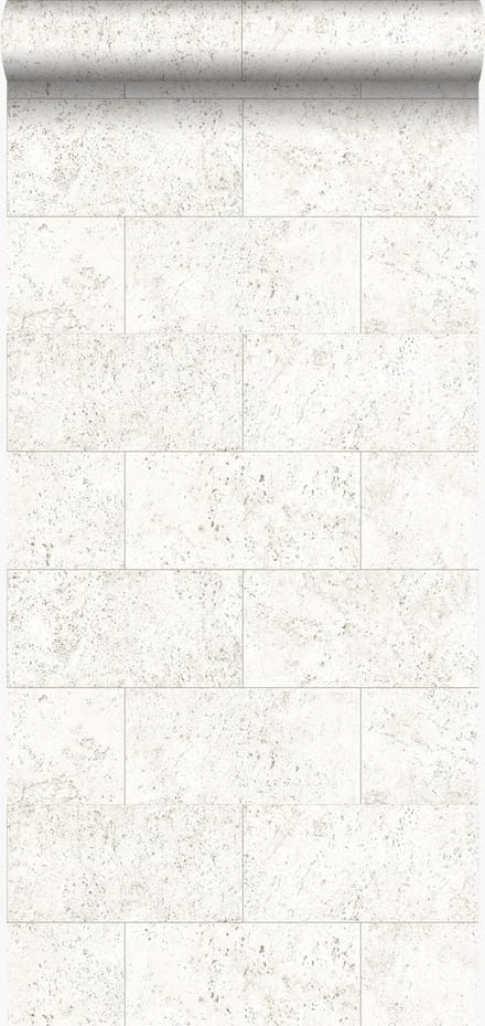 Origin Wallcoverings behang kalkstenen blokken gebroken wit - 347580 - 53 cm x 10,05 m