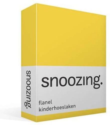 Snoozing - Flanel - Kinderhoeslaken - Junior - 70x140/150 cm - Geel