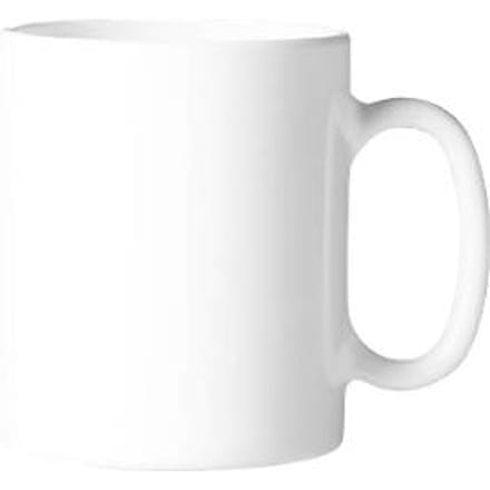 Arcoroc Everyday mok 320 ml, gehard glas, wit, vaatwasserbestendig, niet stapelbaar - horecakwaliteit, set van 6