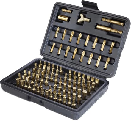 Speciale bitset, titanium gecoat, 100-delig