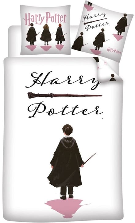 Harry Potter Dekbedovertrek Staf 140 x 200 cm - polykatoen