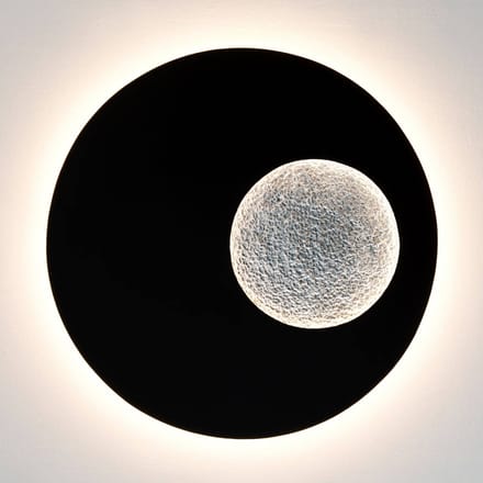 Holländer LED wandlamp Luina, Ø 80 cm, binnen zilver