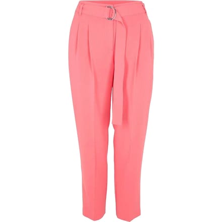 Boss Tapiah effen rechte broek voor dames (Helder Roze)