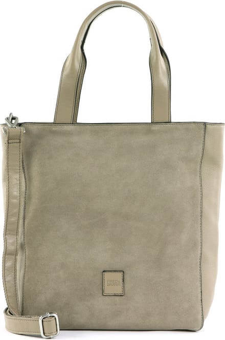 FREDsBRUDER Leren Schoudertas Kelia Shopper Soft Taupe Lichtbruin