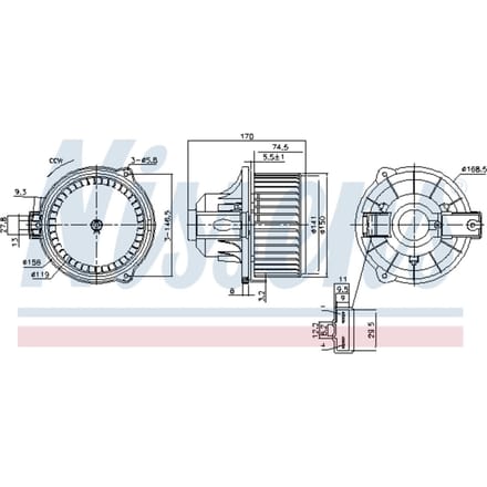 Binnenventilator NISSENS 87548