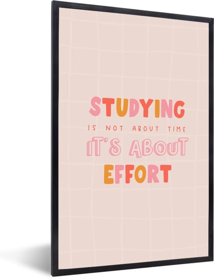 Fotolijst incl. Poster - Studeren - Tijd - Student - Studeren - Onderwijs - 20x30 cm - Posterlijst