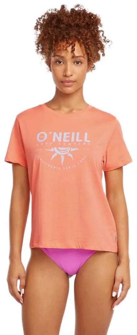 O´neill Front Print T-shirt Met Korte Mouwen Oranje S Vrouw
