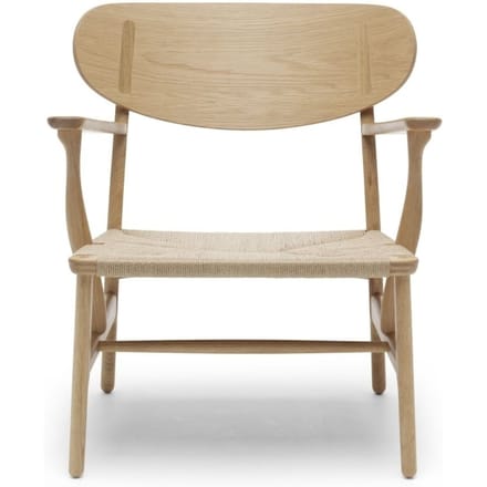 Carl Hansen & Søn - CH22 Fauteuil - eiken gezeept - Vlecht natuur - beige