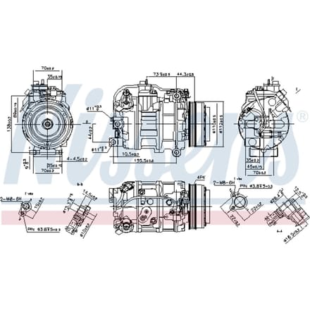 Compressor, airconditioner NISSENS 890218