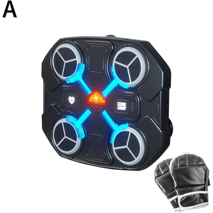 Machine de boxe musicale pour enfants, équipement d'entraînement de boxe, cible murale Bluetooth pour enfants et adultes, utilisation pratique. Black  Basic