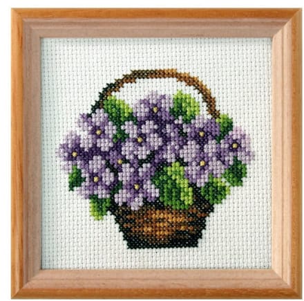 Voorgedrukt Borduurpakket - Mand Bloemen