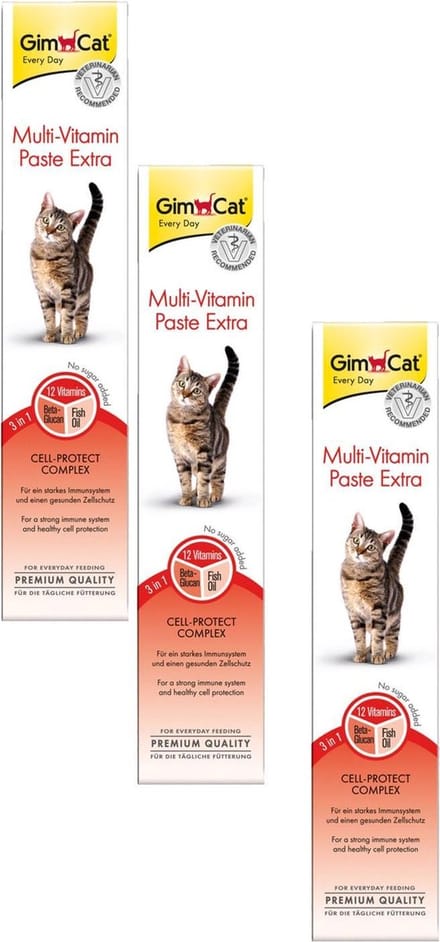 Gimcat Multi-Vitamin Pasta Extra - Kattensnack - 3 x 50 g