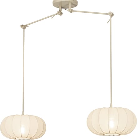 Lumidora Hanglamp 31357 - TACK - 2 Lichts - E27 - Beige - Zand - Metaal