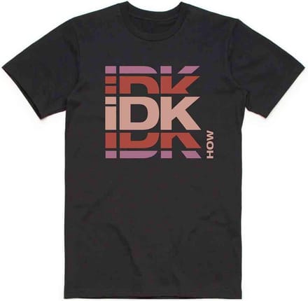 iDKHow - Branded Logo Heren T-shirt - L - Zwart