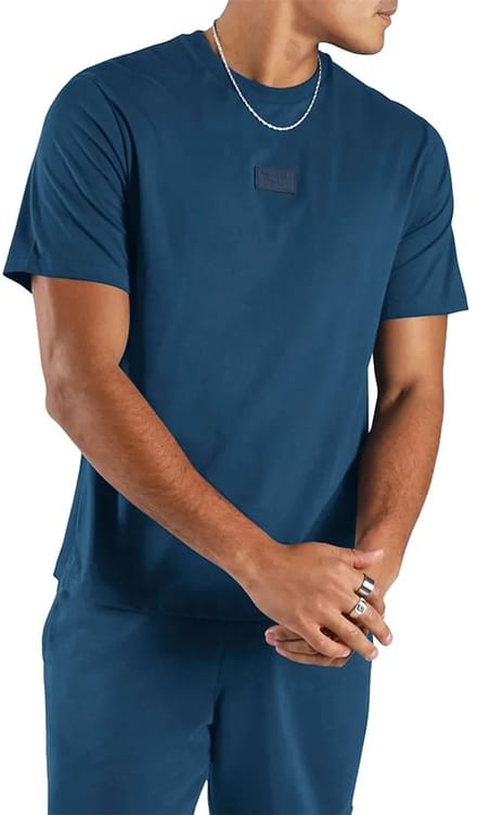 Reebok Silicone Badge T-shirt Met Korte Mouwen Blauw 2XL Man