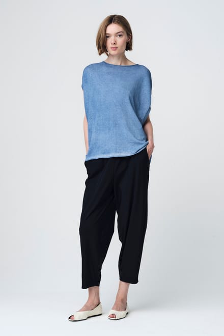 Top cotton dyed 23150 | Blue - Blue / M