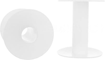 Plastic Spoelen - Lege Spoelen - Draad Opbergen - Sterk 2mm Dik - 3 Inch Hoog - Wit