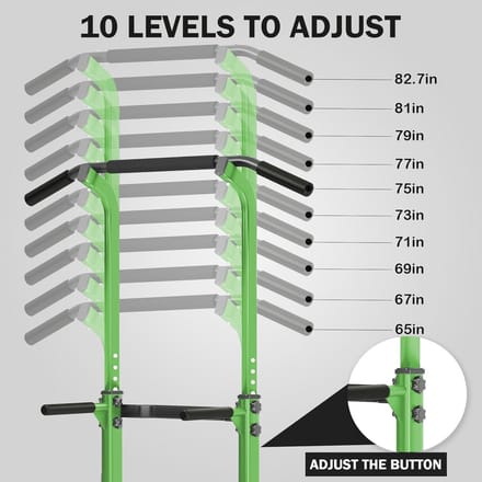 Verstelbare Power Tower Optrekstang voor Thuis - Fitness en Krachttraining